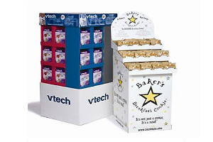 corrugated promotional displays, point of purchase, POP displays